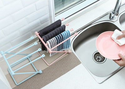 Collapsible Dishcloth Rack

Foldable Towel Drying Rack

Dishcloth Holder with Foldable Design

Portable Dish Towel Shelf

Compact Folding Towel Rack